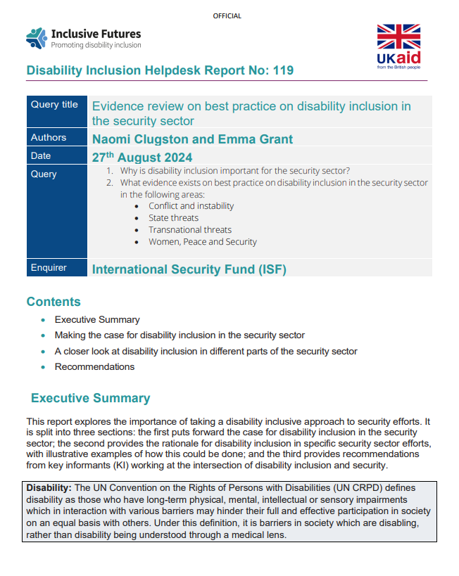Front cover of the evidence review