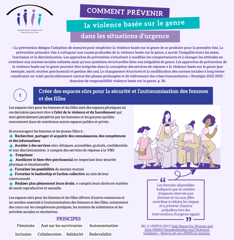 Comment prévenir la violence basée sur le genre dans les situations d'urgence