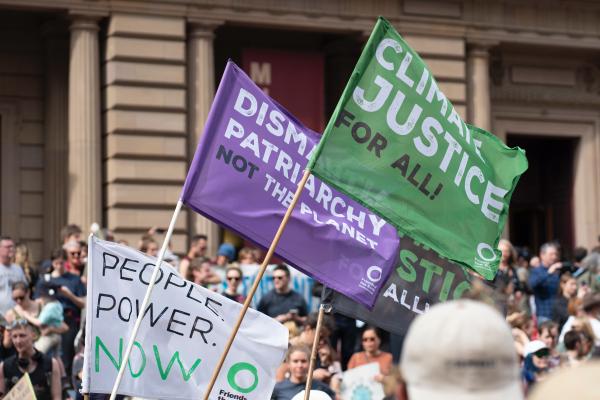 Climate justice protest