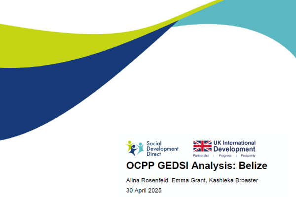 A cover of the report for Belize